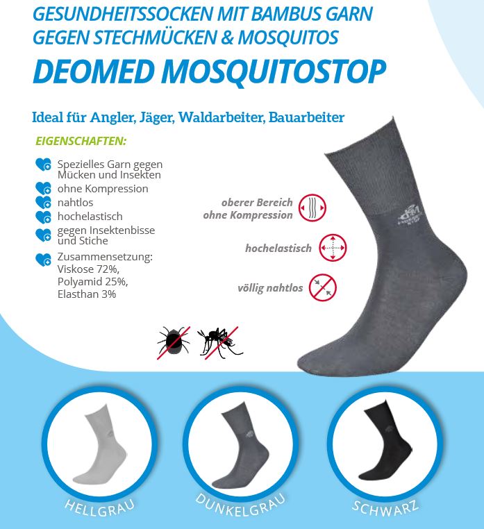 DEOMED MosquitoStop Socken