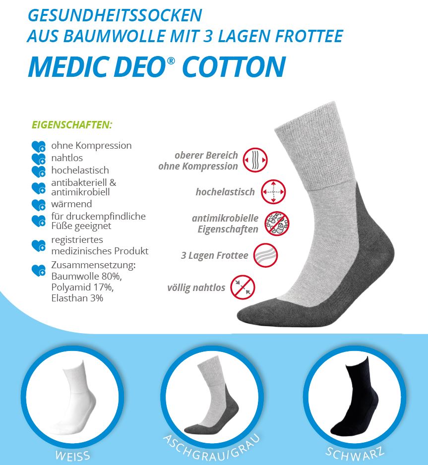 Medic Deo Cotton Socken