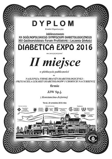 Urkunde: Publikumspreis DIABETICA EXPO 2016