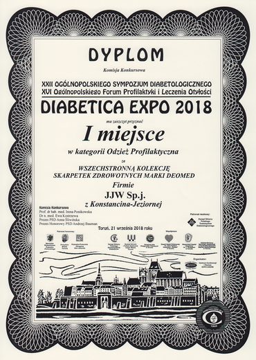 Urkunde: DIABETICA EXPO 2018