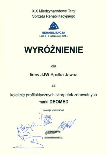 Urkunde: REHABILITACJA 2011